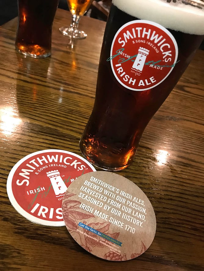 Smithwick's Brewery glassware and coasters. Smithwick's Brewery glassware and coasters.